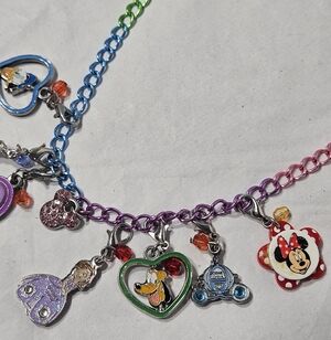 Walt Disney Princess Multi-Color Character  Charm Necklace Disney World